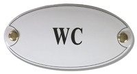 Emaille artnr. NS-1024 (10x5 cm) type wc