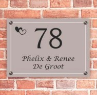 naambord Rechthoek