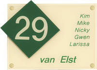 Gravoglas naambord 22x17cm