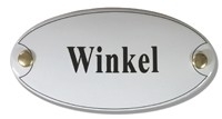 Emaille artnr. NS-1025 (10x5 cm) type winkel