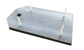 betonnen naambord