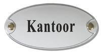 Emaille artnr. NS-1012 (10x5 cm) type Kantoor