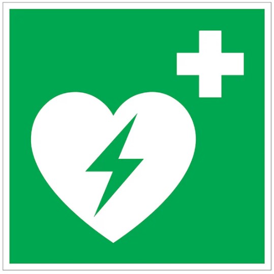 AED Defibrillator bord 20x20 cm