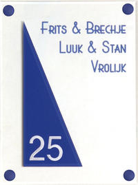 Gravoglas naamplaat art nr. 4008