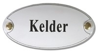 Emaille artnr. NS-1013 (10x5 cm) type Kelder