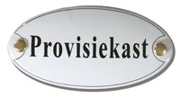 Emaille artnr. NS-1017 (10x5 cm) type Provisiekast