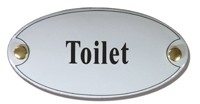 Emaille artnr. NS-1021 (10x5 cm) type Toilet