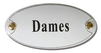 Emaille artnr. NS-1005 (10x5 cm) type Dames