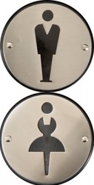 Toiletsymbool man/vrouw art nr. 1321 (9,5 cm)