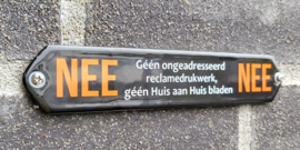 Emaille brievenbus bordje nee-nee