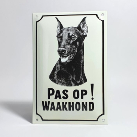 Emaille Doberman Waakhond