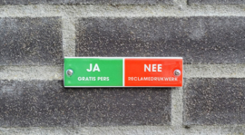 Emaille brievenbus bordje ja-nee