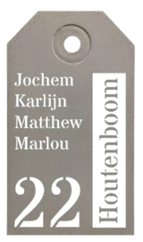 betonnen naambord