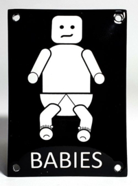 Emaille Toilet bord Babies