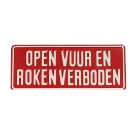 open vuur en roken verboden