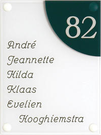 Gravoglas naamplaat art nr. 4406