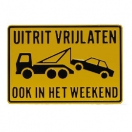 uitrit vrijlaten ook in het weekend