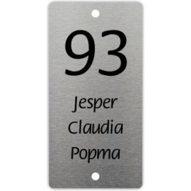 Aluminium naambordje 6x12cm
