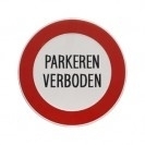 Aluminium Parkeren verboden