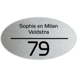 Aluminium naambordje 27x15cm