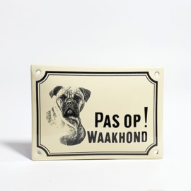 Emaille Boxer waakhond