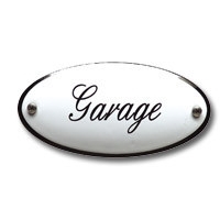 Emaille standaard ovaal Garage
