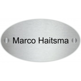 Aluminium naambordje 15x8cm