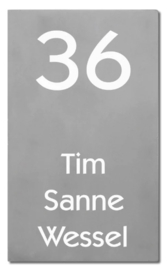 betonnen naambord