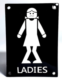 Emaille Toilet bord Ladies