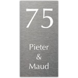 Aluminium naambordje 10x20cm