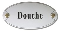 Emaille artnr. NS-1006 (10x5 cm) type douche