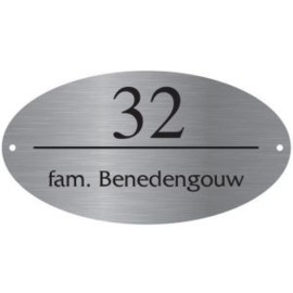 Aluminium naambordje 18x10cm