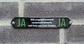 Emaille brievenbus bordje ja - ja