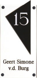 Gravoglas naambord 15x33cm