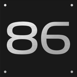 Huisnummer zwart - aluminium