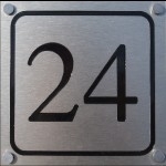 Aluminium huisnummerbord Artnr.bga-14 (15x15)