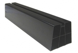 Montagebalk zwart 2x 450mm voor montage op plat dak