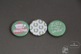 Kerst buttons set 4