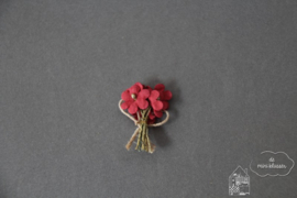 Boeketje bloemen rood