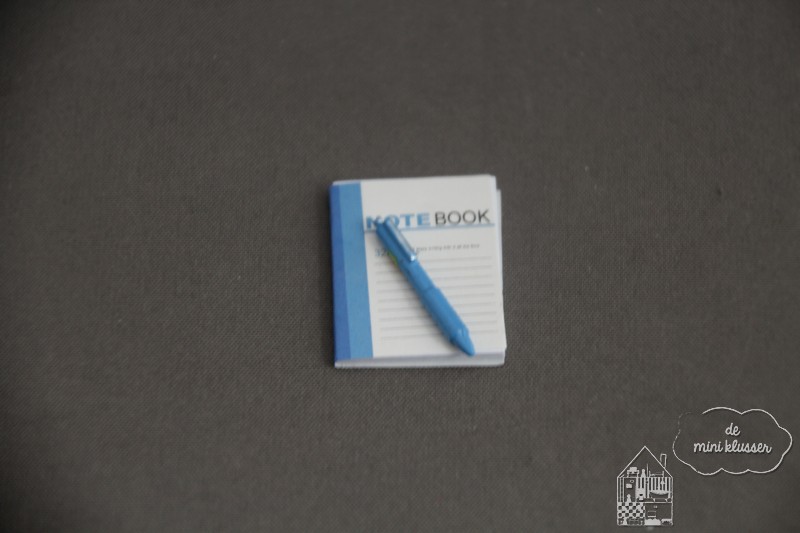 Notebook met pen blauw