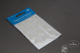 Expoxy dot stickers ovaal 24,5x17,5mm