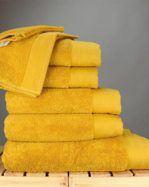 Luxe handdoeken Mosterd 700 grams 60 x 110 cm