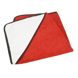 Babycape Wit-Rood en Zwarte rand 75 x 75 cm