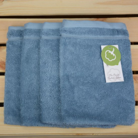 Organische washandjes 16 x 21 cm Blauw - 600 gram