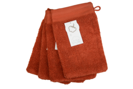 Luxe washandjes Steenrood 700 grams - 16 cm x 21 cm