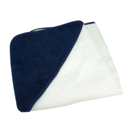 Babycape Wit-Marineblauw 75 x 75 cm