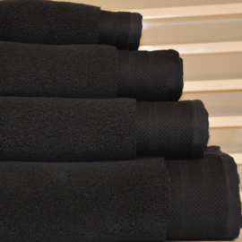 Luxe handdoeken Zwart 700 grams 60 x 110 cm