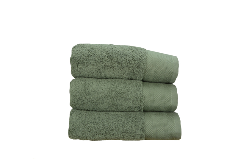 Luxe handdoeken Legergroen 700 grams 60 x 110 cm