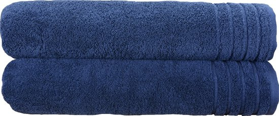 Organische badhanddoek Donkerblauw 70 x 140 cm - 600 gram