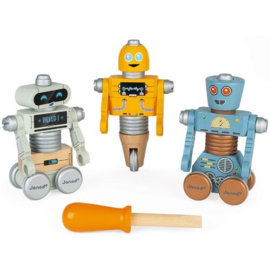 Janod Houten Bouwset Robots